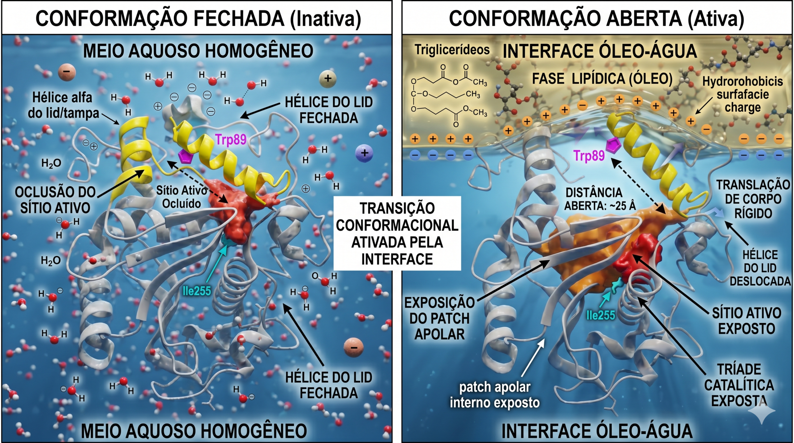 Ativação Interfacial e o Flap da Lipase