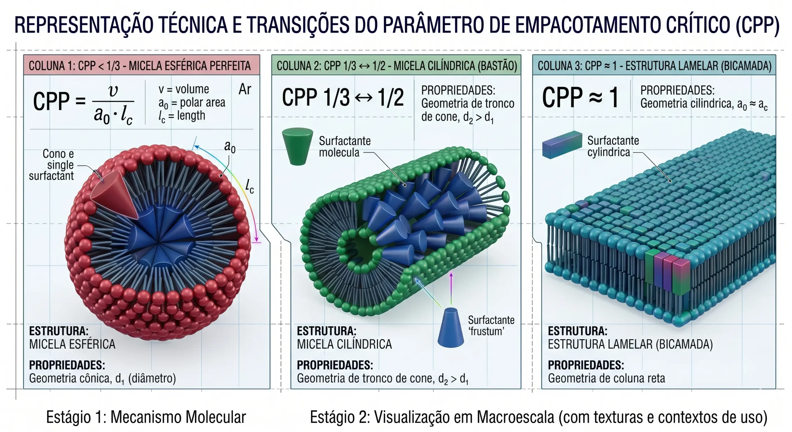 Transição Morfológica de Micelas