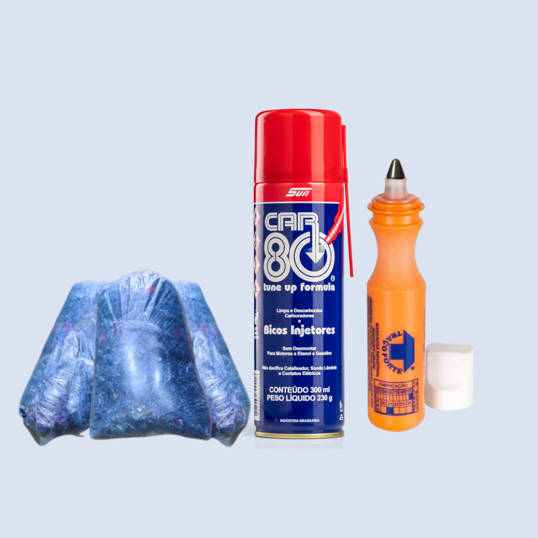 Estopa Azul 2Kg, Marcador Industrial & Descarbonizante Car80