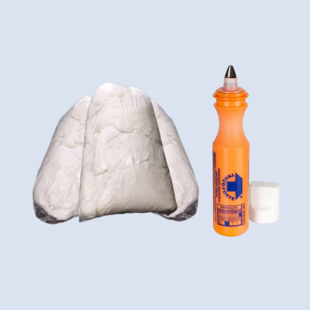 2Kg Estopa de Algodão & Marcador Industrial