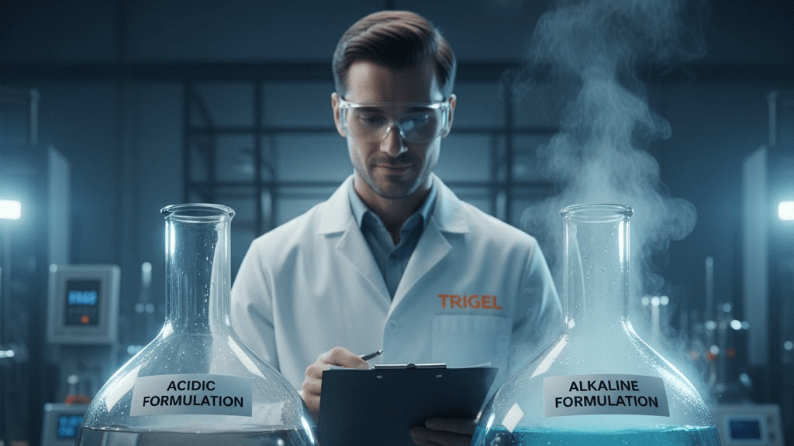 Seleção de químicos limpeza industrial